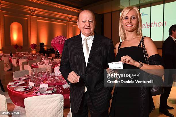 Massimo Boldi and Loredana De Nardis attend the Telethon Gala during the 10th Rome Film Fest on October 21, 2015 in Rome, Italy .