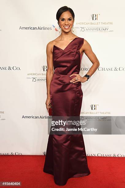 Ballet Dancer Misty Copeland attends the American Ballet 75th Anniversary Fall Gala at David H. Koch Theater at Lincoln Center on October 21, 2015 in...