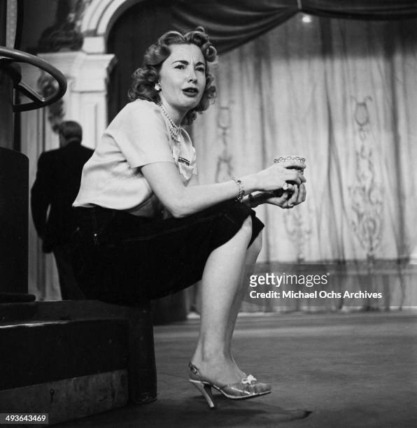 Actress Audrey Meadows on stage during the " The Jackie Gleason Show" in Los Angeles, California.