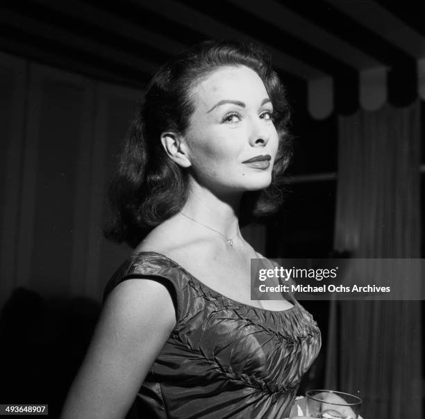 Actress Jeanne Crain attends a party in Los Angeles, California.