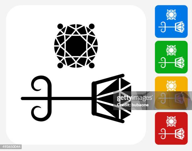 earrings icon flat graphic design - ear studs stock illustrations