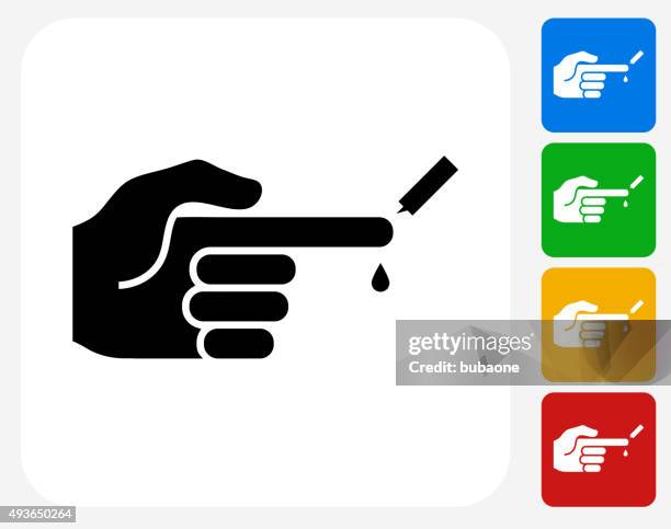 checking glucose levels icon flat graphic design - blood sugar icon stock illustrations