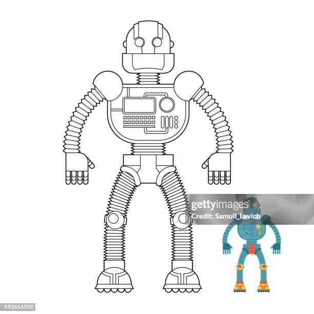 Robot Libro Para Colorear Ciborgmáquina De Tecnológico Ma Humanoide Ilustración de stock - Getty Images Robot Libro Para Colorear Ciborgmáquina De Tecnológico Ma Humanoide Ilustración de stock - Getty Images