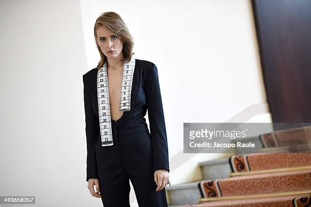 Olga Sorokina poses at the Hotel Martinez at the 67th Annual Cannes Film Festival on May 22, 2014 in Cannes, France.