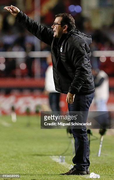 Head coach Enderson Moreira of Gremio, during a match between Sao Paulo and Gremio of Brasileirao Series A 2014 at Morumbi Stadium on May 24, 2014 in...