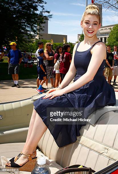 Olympic athlete Gracie Gold attends the 2014 IPL 500 Festival Parade during the 2014 Indy 500 Festival at on May 24, 2014 in Indianapolis, Indiana.