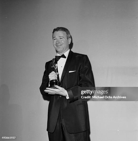 Actor Red Buttons poses with his Oscar for Best Supporting Actor in ...