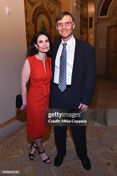 Lori Fink and Dr. Ben Neel attend NYU Langone Medical Center's Perlmutter Cancer Center Gala at The Plaza Hotel on October 21, 2015 in New York City.