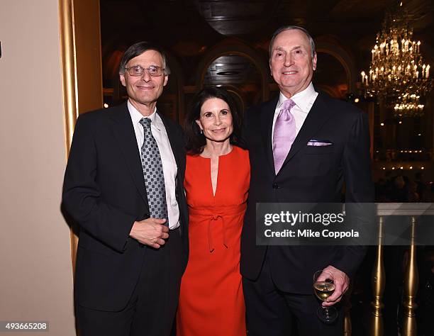 Dr. Ben Neel, Lori Fink and Robert I. Grossman attend NYU Langone Medical Center's Perlmutter Cancer Center Gala at The Plaza Hotel on October 21,...