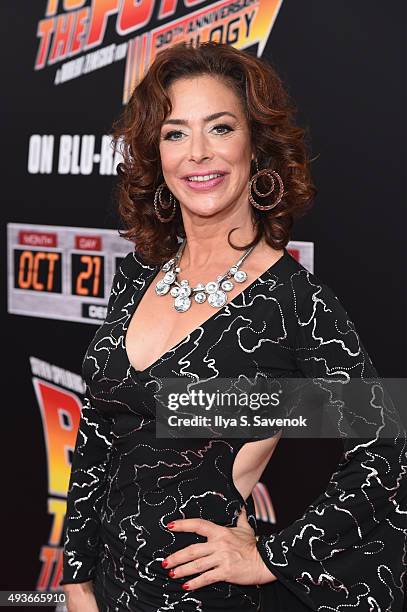 Actress Claudia Wells attends the Back to the Future reunion with fans in celebration of the Back to the Future 30th Anniversary Trilogy on Blu-ray...