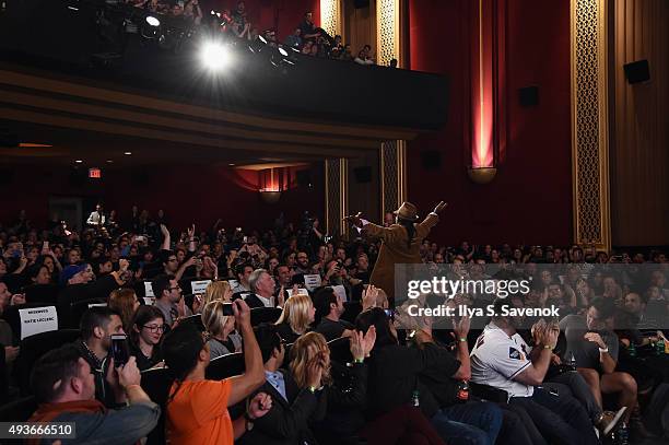 Actor Donald Fullilove greets fans during the Back to the Future reunion with fans in celebration of the Back to the Future 30th Anniversary Trilogy...