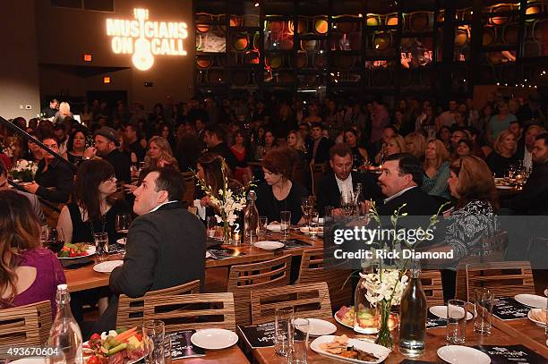 The Musicians On Call Rock The Room Tour Kickoff Party at City Winery on October 21, 2015 in Nashville, Tennessee with the help of Reba, Martina...