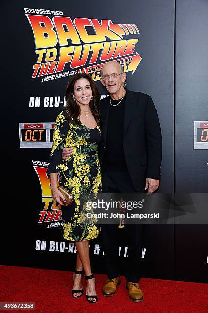 Lisa Loiacono andChristopher Lloyd attends "Back To The Future" New York special anniversary screening at AMC Loews Lincoln Square on October 21,...