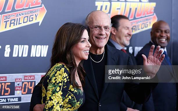 Lisa Loiacono andChristopher Lloyd attends "Back To The Future" New York special anniversary screening at AMC Loews Lincoln Square on October 21,...