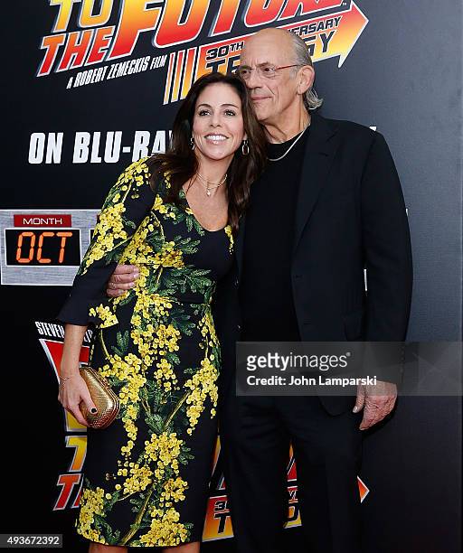 Lisa Loiacono and Christopher Lloyd attends "Back To The Future" New York special anniversary screening at AMC Loews Lincoln Square on October 21,...
