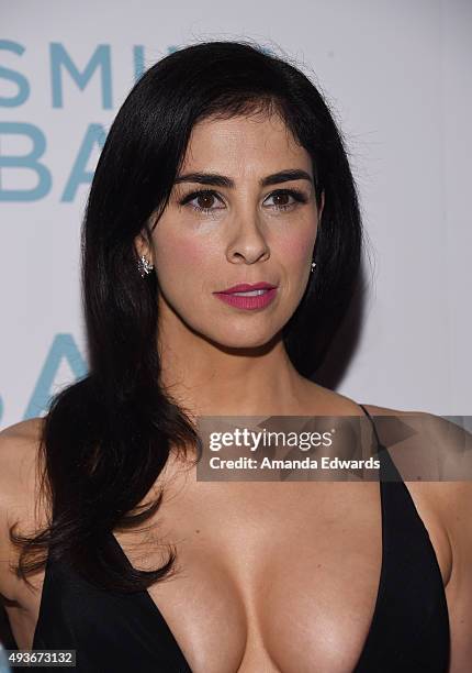 Actress Sarah Silverman arrives at the premiere of Broad Green Pictures' "I Smile Back" at ArcLight Cinemas on October 21, 2015 in Hollywood,...