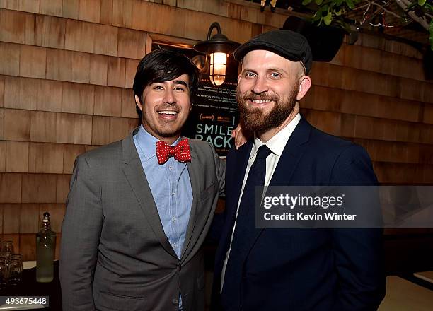 Daniel Hammond, co-founder and Chief Creative Officer, Broad Green Pictures and Victor Moyers, President of Production pose at the after party for...