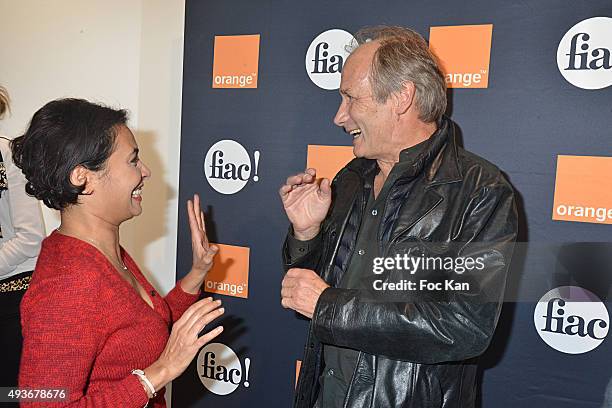 Actors Saida Jawad and Hyppolite Girardot attend the Cocktail Orange during the FIAC 2015 - International Contemporary Art Fair At Grand Palais on...