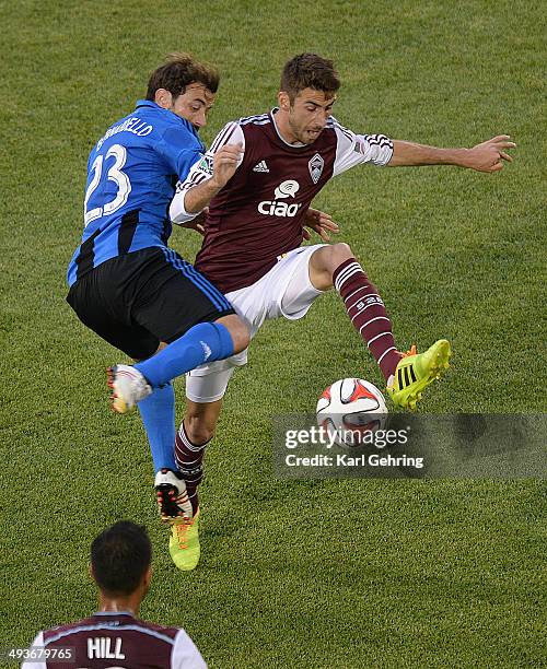Montreal defender Hernan Bernardello tried to stop Colorado midfielder Jose Mari in the first half. The Colorado Rapids hosted the Montreal Impact...