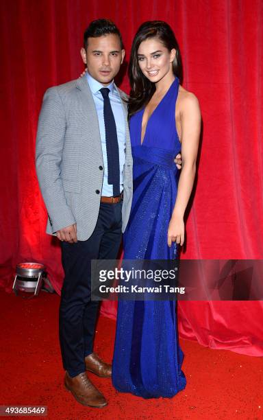 Ryan Thomas and Amy Jackson attend the British Soap Awards held at the Hackney Empire on May 24, 2014 in London, England.