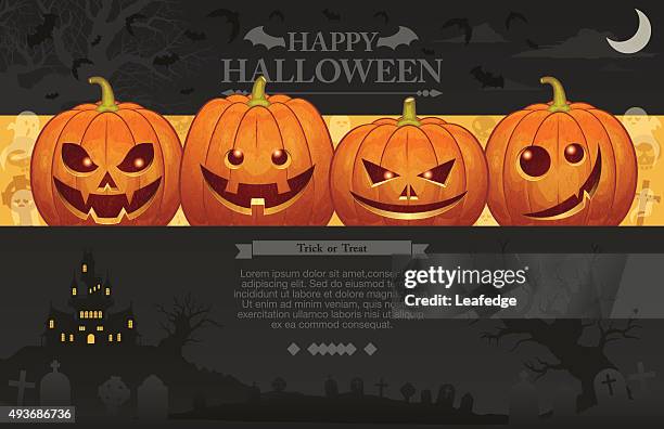 halloween hintergrund [ jack o'lantern ] - jack o lantern stock-grafiken, -clipart, -cartoons und -symbole