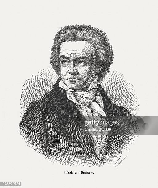 bildbanksillustrationer, clip art samt tecknat material och ikoner med ludwig van beethoven (1770 - 1827), german composer and pianist - ludwig van beethoven