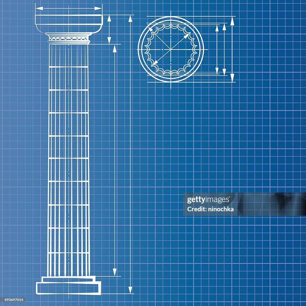 Colums Plan Column Blueprint High-Res Vector Graphic - Getty Images