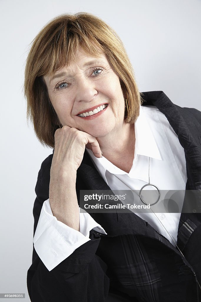 Portrait of an eldely woman smiling