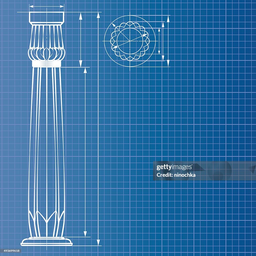 Colums Plan Column Blueprint High-Res Vector Graphic - Getty Images