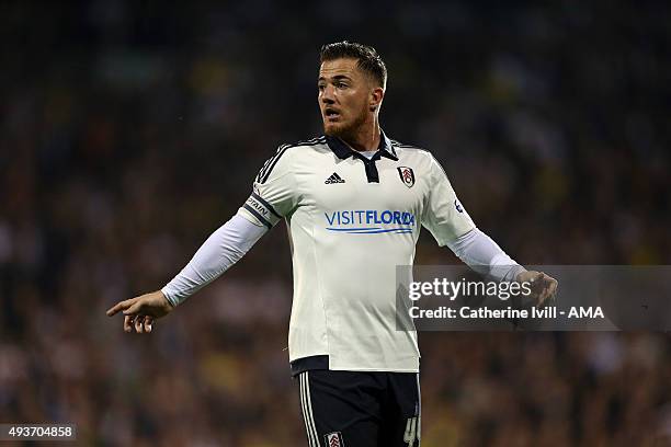 Ross McCormack of Fulham during the Sky Bet Championship match between Fulham and Leeds United at Craven Cottage on October 21, 2015 in London,...