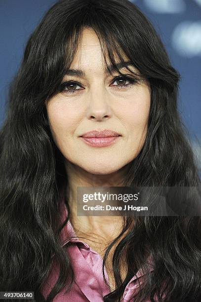 Monica Bellucci attends a photocall for "Spectre" at Corinthia Hotel London on October 22, 2015 in London, England.