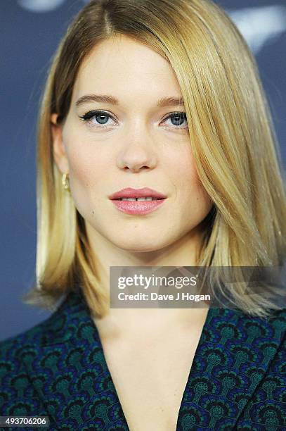 Lea Seydoux attends a photocall for "Spectre" at Corinthia Hotel London on October 22, 2015 in London, England.