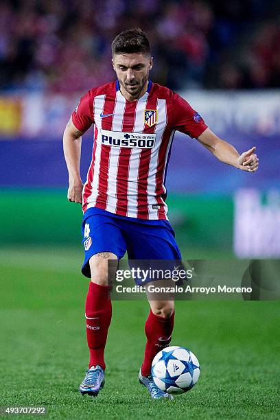 Guilherme Madalena Siqueira of Atletico de Madrid controls the ball during the UEFA Champions League Group C match between Club Atletico de Madrid...