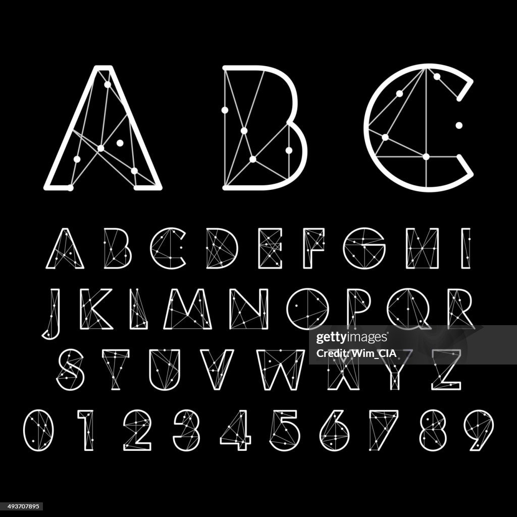 Alphabetic fonts and numbers