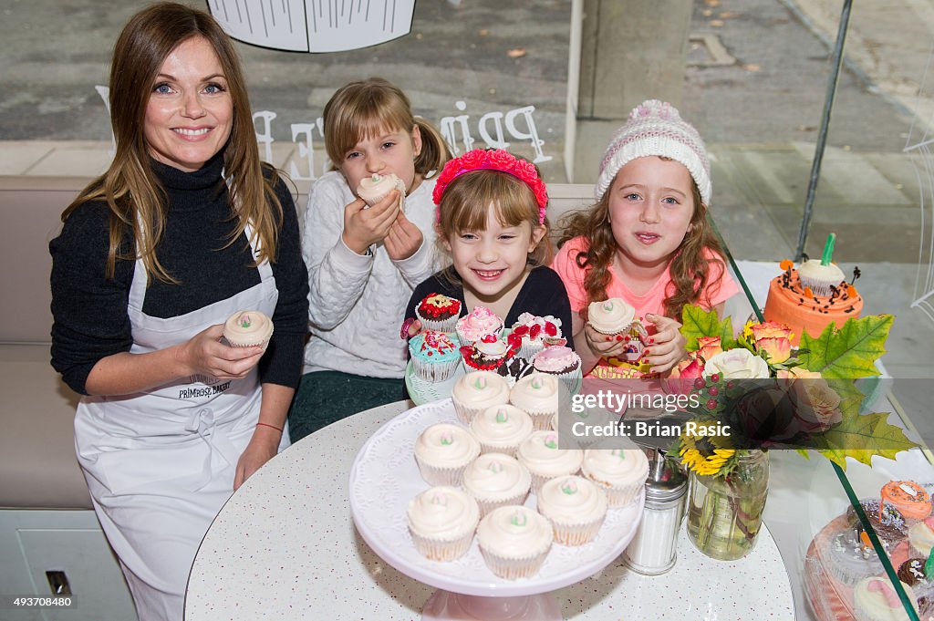 Geri Horner And Daughter Bluebell Surprise Customers At Primrose Hill Bakery