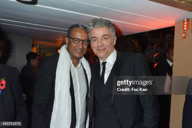 Pierre ZeniÊand Abderramane SissakoÊ attend the Magnum Beach Closing Party - The 67th Annual Cannes Film at Magnum Beach on May 24, 2014 in Cannes,...