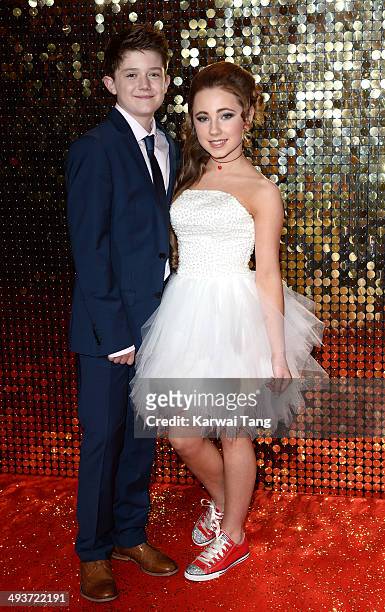 Ellis Hollins and Ruby O'Donnell attend the British Soap Awards held at the Hackney Empire on May 24, 2014 in London, England.