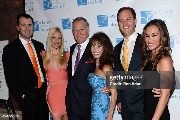 Alex Hesterberg, Liza Huber, Helmut Huber, Susan Lucci, Andreas Huber and Courtney Velasco attend the Arthur Ashe Institute For Urban Health 21st...