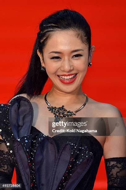 Actress Aoi Sora attends the opening ceremony of the Tokyo International Film Festival 2015 at Roppongi Hills on October 22, 2015 in Tokyo, Japan.
