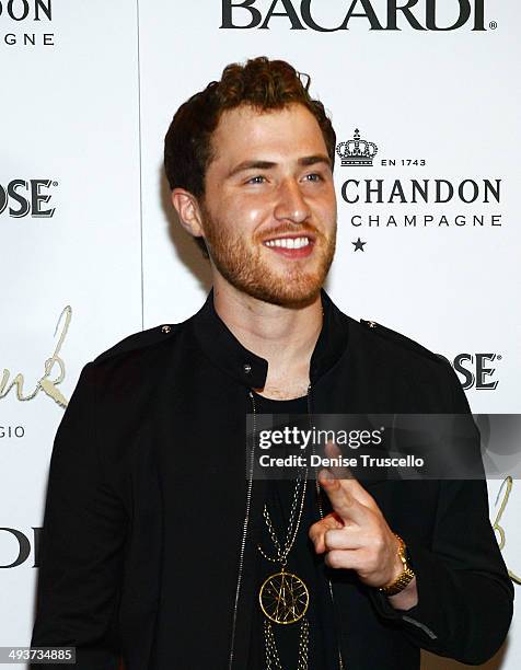 Mike Posner arrives at The Bank nightclub at the Bellagio on May 24, 2014 in Las Vegas, Nevada.