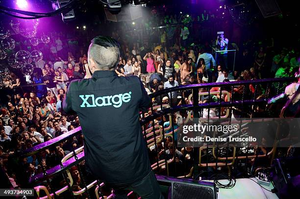 Far East Movement performs at The Bank nightclub at the Bellagio on May 24, 2014 in Las Vegas, Nevada.