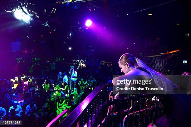 Iggy Azalea performs at The Bank nightclub at the Bellagio on May 24, 2014 in Las Vegas, Nevada.