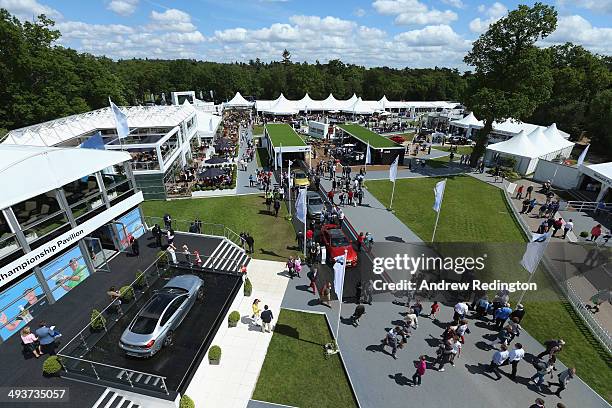 General view of the tented village during day four of the BMW PGA Championship at Wentworth on May 25, 2014 in Virginia Water, England.