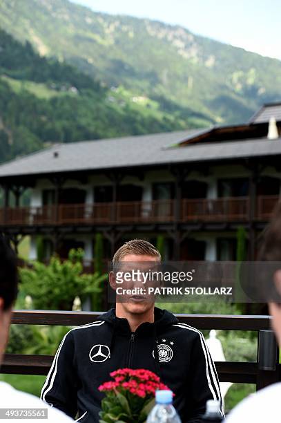 Germany´s midfielder Bastian Schweinsteiger attends a media day of the German national football team at the San Andreus hotel in San Martino in...
