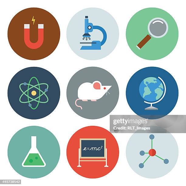 science icons — circle series - geometric animals stock illustrations