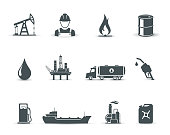 Oil and petroleum industry icons