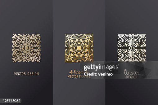 Linear Designs Vector Set Of Linear Design Elements High-Res Vector Graphic - Getty Images