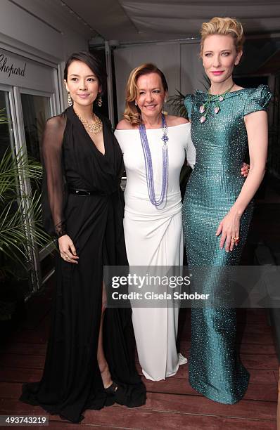 Zhang Ziyi, Caroline Scheufele, Cate Blanchett - Chopard Trophy during the 67th Annual Cannes Film Festival on May 15, 2014 in Cannes, France.