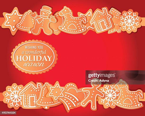 gingerbread - cookie background stock illustrations