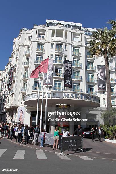 General view of the Hotel Martinez ahead of the Chopard Trophy during the 67th Annual Cannes Film Festival on May 15, 2014 in Cannes, France.